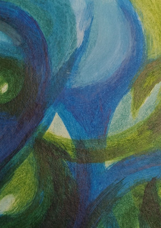 ACEO Original Art Card 2.5 x 3.5 Acrylic  Abstract Painting Series 3/8