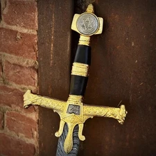 Custom Hand Forged Viking Sword, King Solomon Damascus Sword, Longsword wth shth