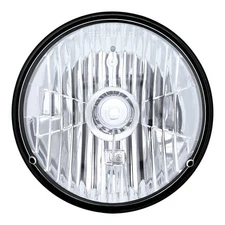 United Pacific 31387 Crystal Headlight   Rh/Lh, 7", Round, Chrome Housing,