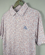 HOT DEAL Rhoback Polo GolfJawn Red Blue City Theme Print Wrinkle-Resistant