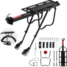 Rear Bike Rack, Aluminum Alloy, Black, 185 lbs Load Capacity, Quick Release, ...