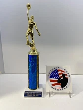 Youth Basketball Award Trophy 13" FREE Engraving Slam Dunk "Support the Vet"