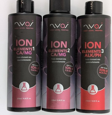Nyos ION Elements Reef Aquarium Trace Elements Kit 250ml Set of 3