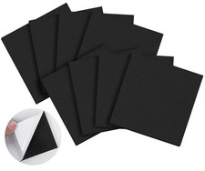 8 Pcs Black Adhesive Foam Padding 4x4 Inch 1/8 Inch Thick Neoprene Rubber Pad