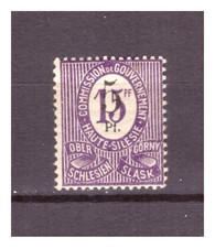 Oberschlesien 1920 Fehldruck Mi.10 F Neugummi