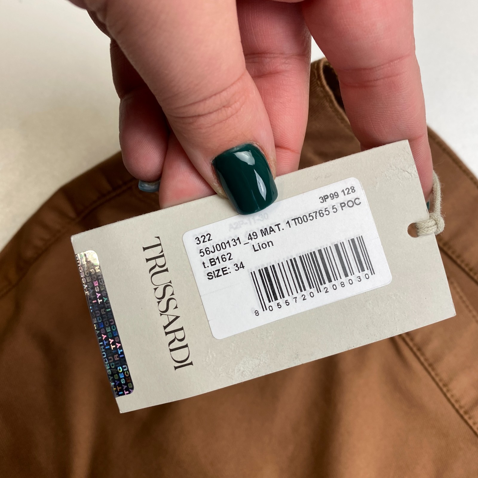 TRUSSARDI Women Brown Mid Rise Cropped Bootcut Jeans Size W34 image 6