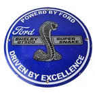 Vintage Ford Motors Porcelain Shelby Sign - Super Snake Gas Pump Automotive Sign
