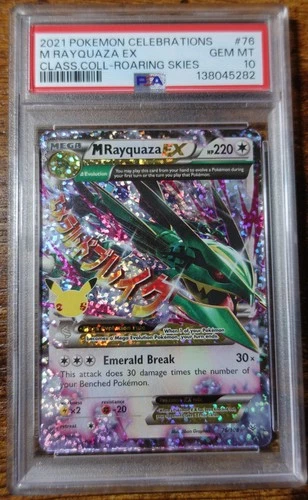 M Rayquaza EX 76/108 PSA 10 Celebrations Roaring Skies 2021 Pokemon Card Graded