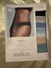 NWT Auden 6 Pack of Cotton Blend Bikini Panties Multi Color Size Large 12-14 