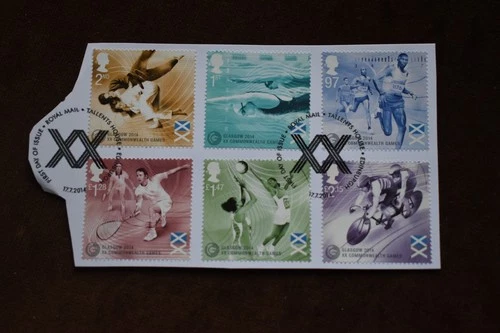 GB 2014 Glasgow Commonwealth Games, Stamps On Piece, Used, ex FDC