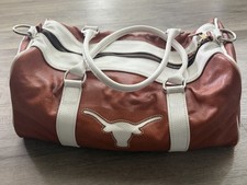 University of Texas UT Stitched Genuine Leather Duffle Bag Longhorns 18”x10”x 9