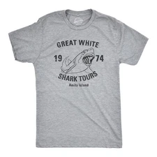 Great White Shark Tours T-Shirt Vintage Movie Boating Shirts Fishing Tees