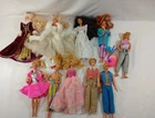 Lot Of 10 Vintage Mattel Barbie and Ken Dolls Used Read Description