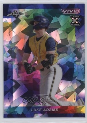 2023 Leaf Vivid Navy Blue Crystals 2/7 Luke Adams #82 p8s