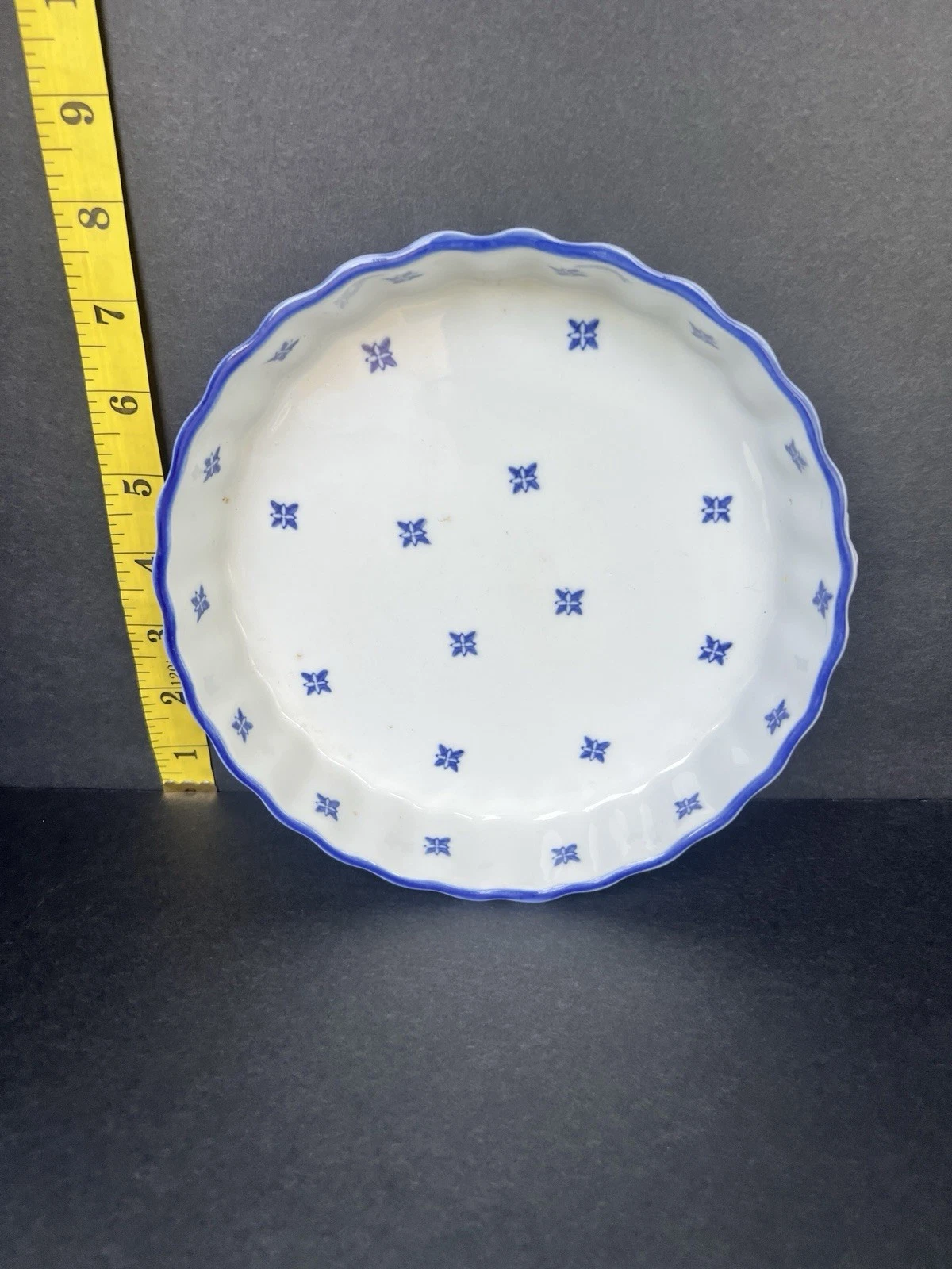 This is a vintage fluted quiche/tart baking dish made of fine Italian porcelain