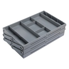 Multi Layer Drawer Organizer ABS Plastic Adjustable Dividers Large Capacity