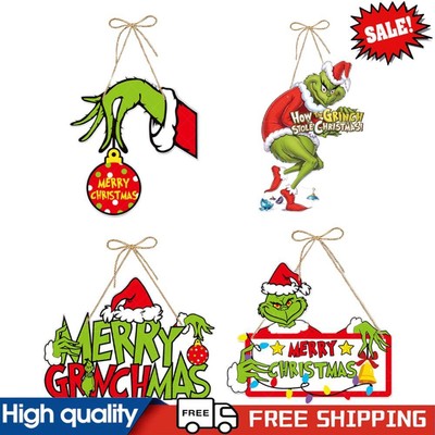 Grinch Anhänger Hängeschmuck Weihnachten Bastelset für Wand Fenster #g