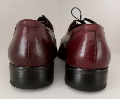 Florsheim Oxfords Lace Up Leather Burgundy Brown Men's Size 8.5A - Picture 7 of 10