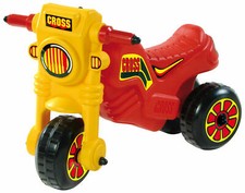 Dohany Rutscher Motorrad Fahrzeug Cross 1 Kinder Laufrad Lauflernrad Rot/Gelb