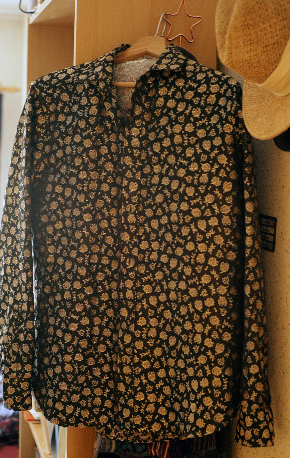 Camicia abito Hedi Slimane × Saint Laurent Paris SS15 surf sound (tessuto oro)