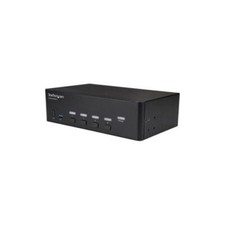 StarTech 4 Puertos Digital Cable A/V Interruptor KVM 4K 30Hz Doble Pantalla 4 Computadoras 1