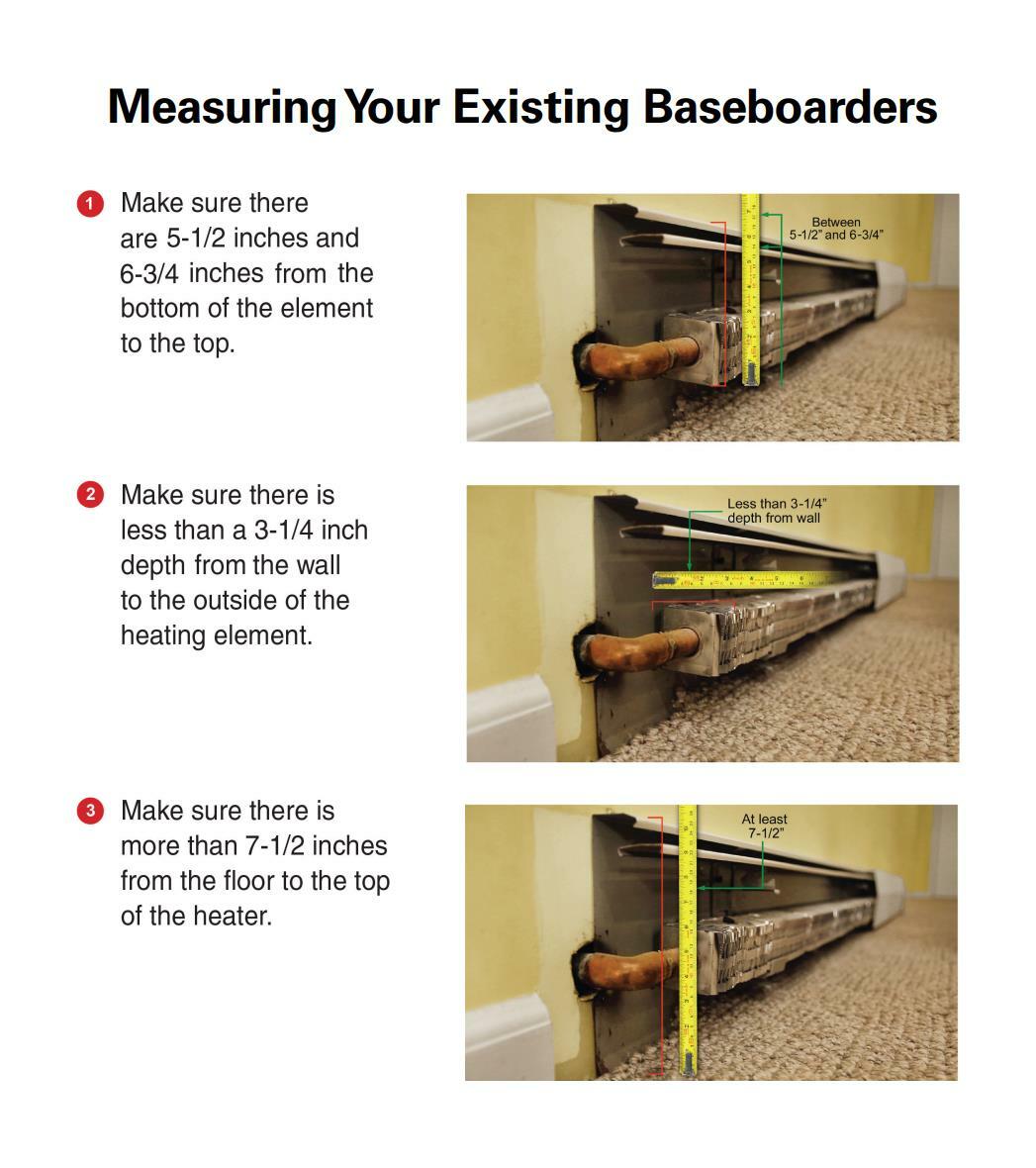VEVOR Baseboard Heater Cover - 3 Ft Standard Size, Steel, White, Easy Replacement For Old Covers
