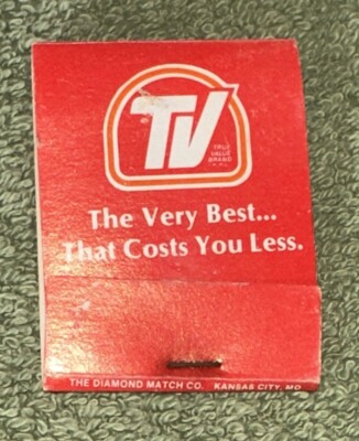TV True Value Brand Hardware Store Matchbook some used matches