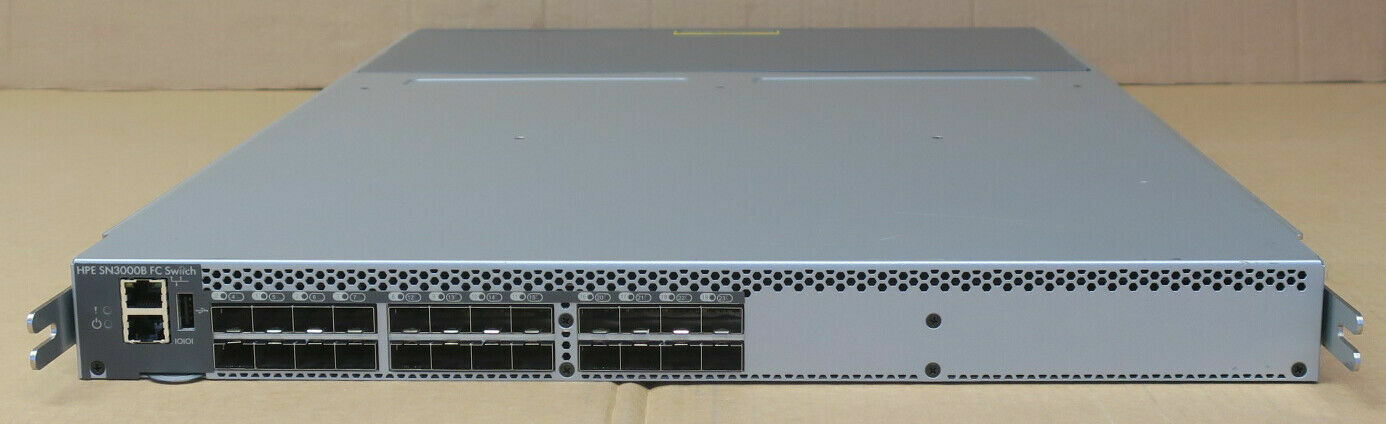 HP SN3000B Brocade 6505 QW938A 16Gb 24-Port Active SFP+ Fibre Channel SAN Switch - Retirado de DataCenter Garantia 12 Meses