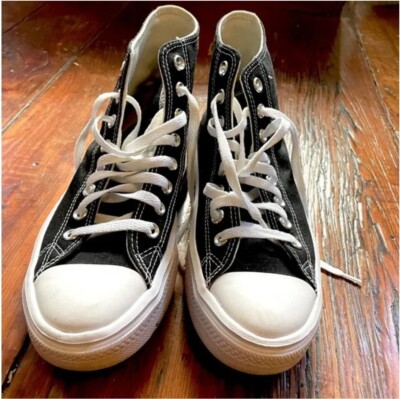 BARELY USED | Size 9 - Converse Chuck Taylor All Star Move High Black + White
