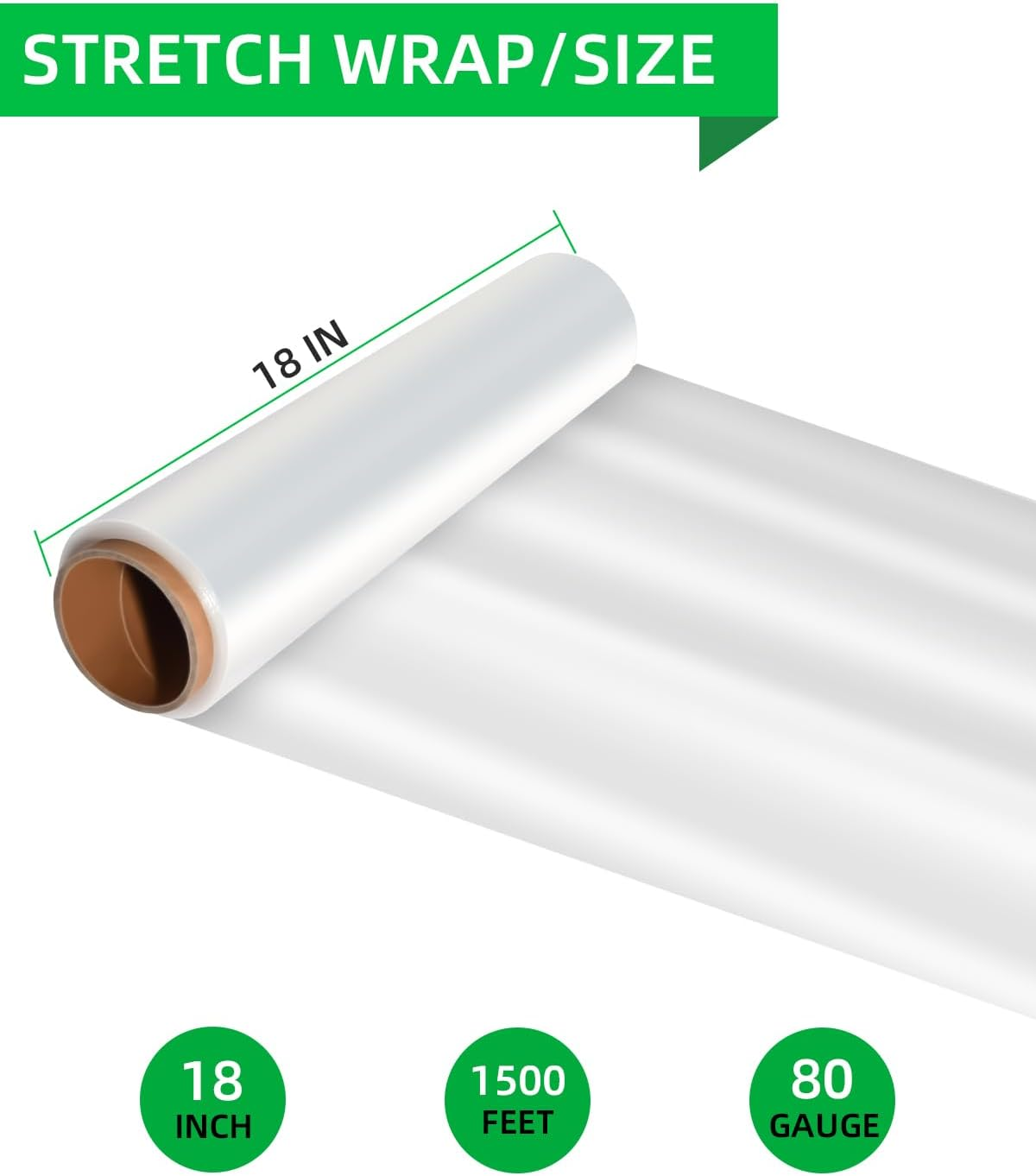 Professional title "Clear Stretch Film/Wrapping Paper 18 Inch Thickness, 1500 eBay
