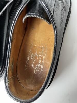 Florsheim vintage 92611 10.5/D used conditions VINTAGE FLORSHEIM IMPERIAL 10.5 E BLACK PEBBLE GRAIN PTB  main image 2