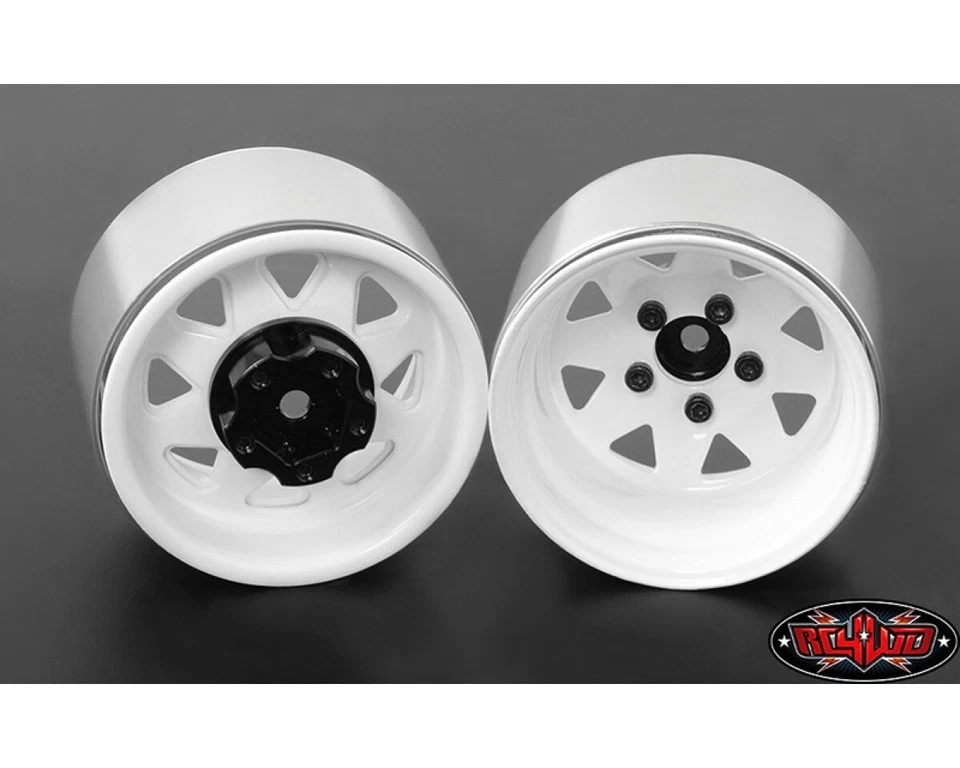 RC4WD 5 Lug Deep Dish Wagon 1.9 Steel Stamped Beadlock Wheels White RC4ZW0242  - Bild 3 von 4