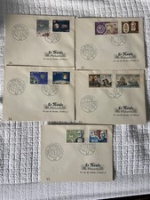 5 FIRST DAY ENVELOPES YEAR 1965