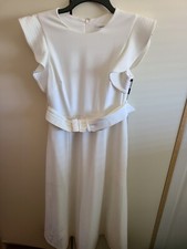 Calvin Klein CK White Dress New Size 4 NWT