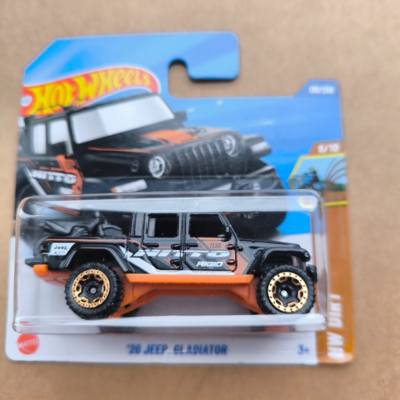 Hot Wheels 2025 HW DIRT 20 JEEP GLADIATOR BLACK ORANGE 6/10 | eBay