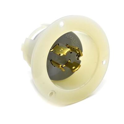 NEMA L15-20P 3 Pole 4 Wire 20A 250V Heavy Duty Twist Lock Industrial Flange Plug