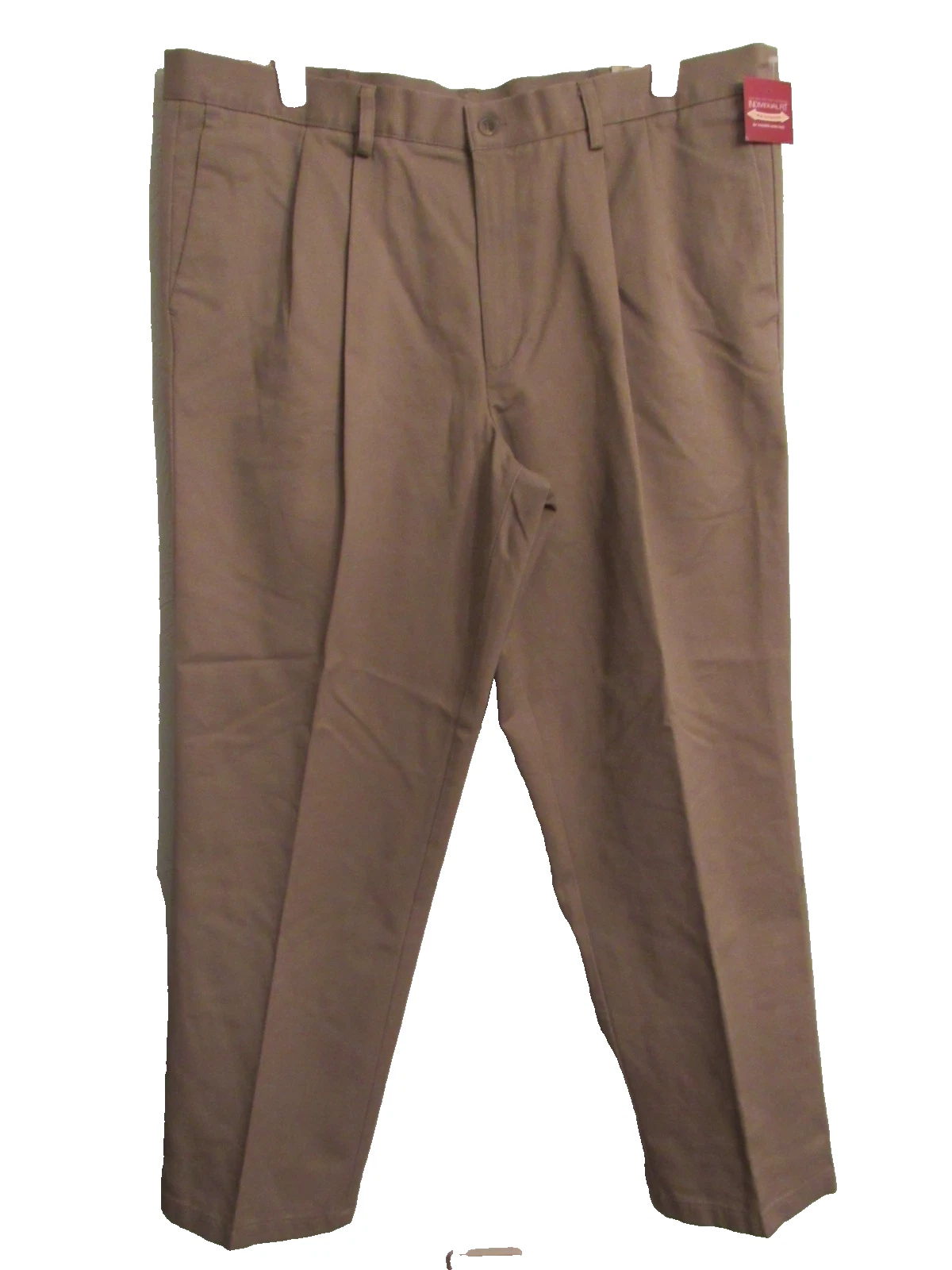 DOCKERS Original Khaki pleated classic fit permanent crease no wrinkles 42X32