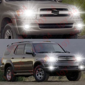 4pc H4/9003 9006 For Toyota Sequoia 2001-2007 Combo LED Headlight Kit Hi/Lo & Fog Light White Bulbs - Foto 6