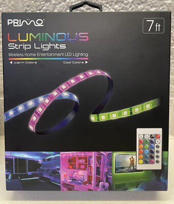 Primo Luminous LED Strip Lights - Multicolor, Color Changing / 7 ft / BRAND NEW 