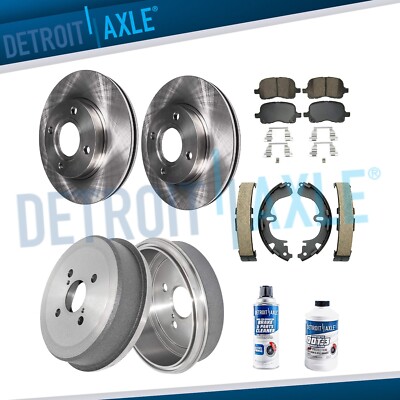 Front Rotor Rear Drum Brake Pads Shoes for 1998-2002 Toyota Corolla Chevy Prizm