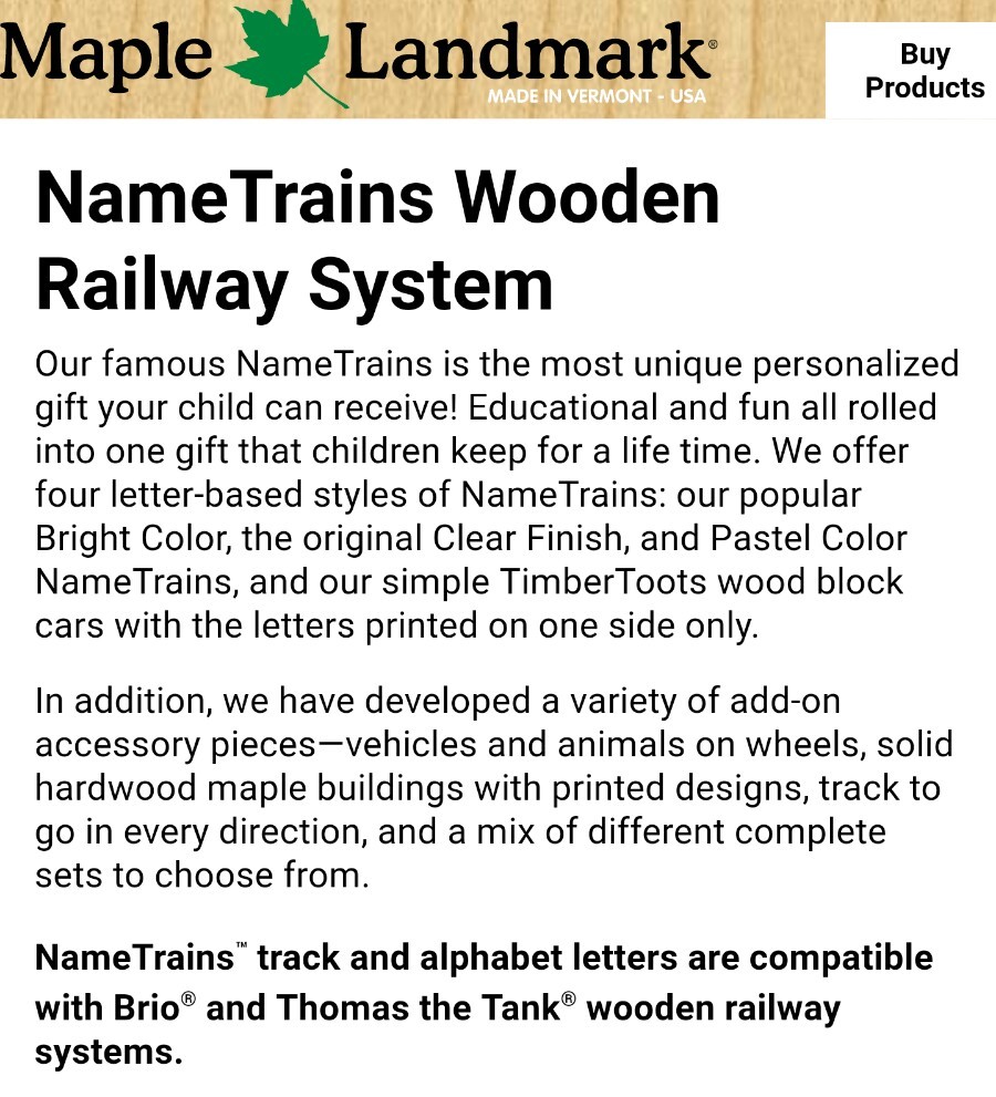 Maple Landmark NameTrains Bright Letter Car E - Purple Wooden Train Letter For Custom Names
