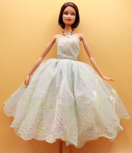 Barbie DRESS 4 PC OUTFIT FITS MODEL MUSE & SILKSTONE w/GREEN HIGH HEELS~NO DOLL - Picture 2 of 5