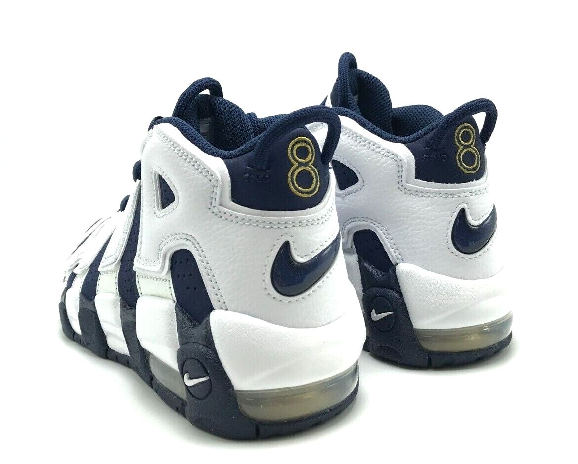 NEW* Youth Grade-School NIKE AIR MORE UPTEMPO (GS) WHITE/NAVY