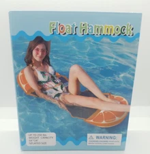 Inflatable Pool Float Hammock Floating Beach Bed Orange Adult SZ