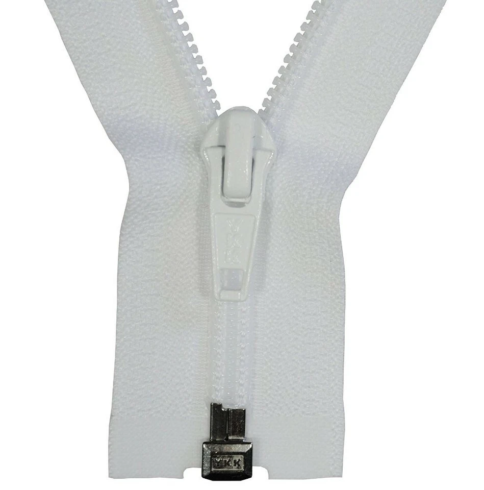 YKK 1 Weg Spirale weiß von 50 cm bis 900 cm teilbar