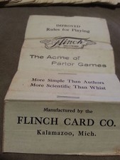 Vintage Flinch Card Game - Original Instructions - Box