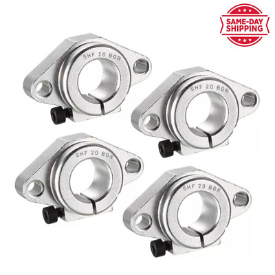 BGR 4PCS SHF20 Aluminum Linear Motion Rod Rail Clamping Guide Support 20mm Shaft