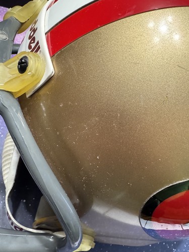 Replica casco medio giovanile vintage anni 90 NFL San Francisco 49ers Riddell full size - Foto 14 di 17