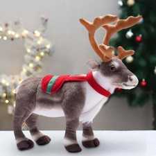 Christmas Plush Reindeer Toys, Freestanding Ornament, Figurines, Plush Reindeer