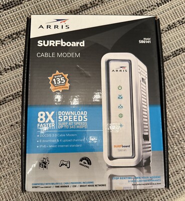IOB Motorola ARRIS SURFboard SB6141 DOCSIS 3.0 Cable Modem 400 Series ...